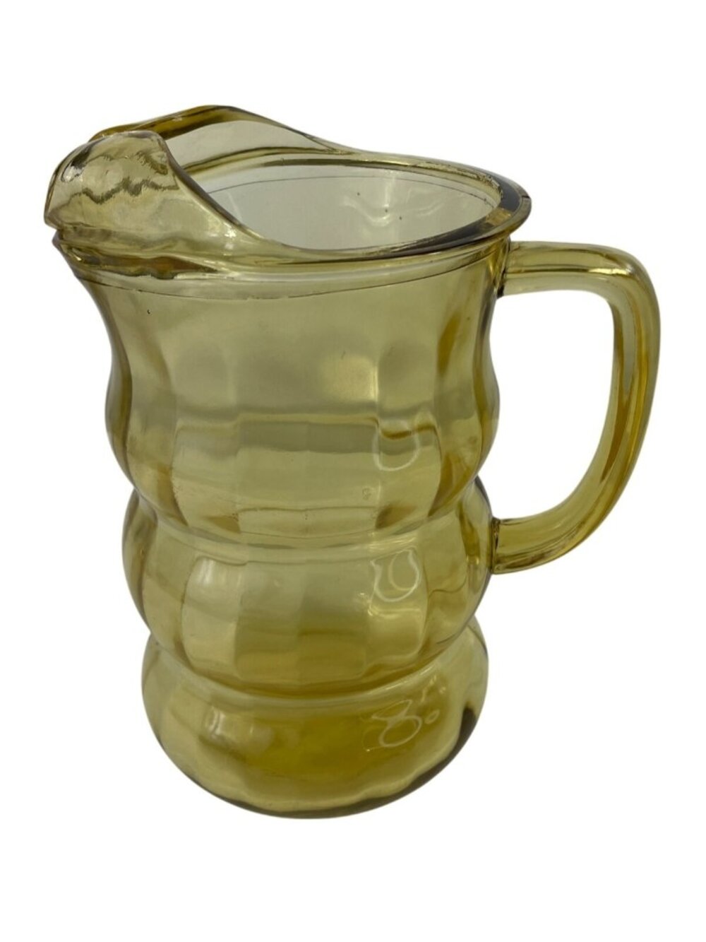 Federal Glass Amber Lido Golden Glow 56 Oz Pitcher